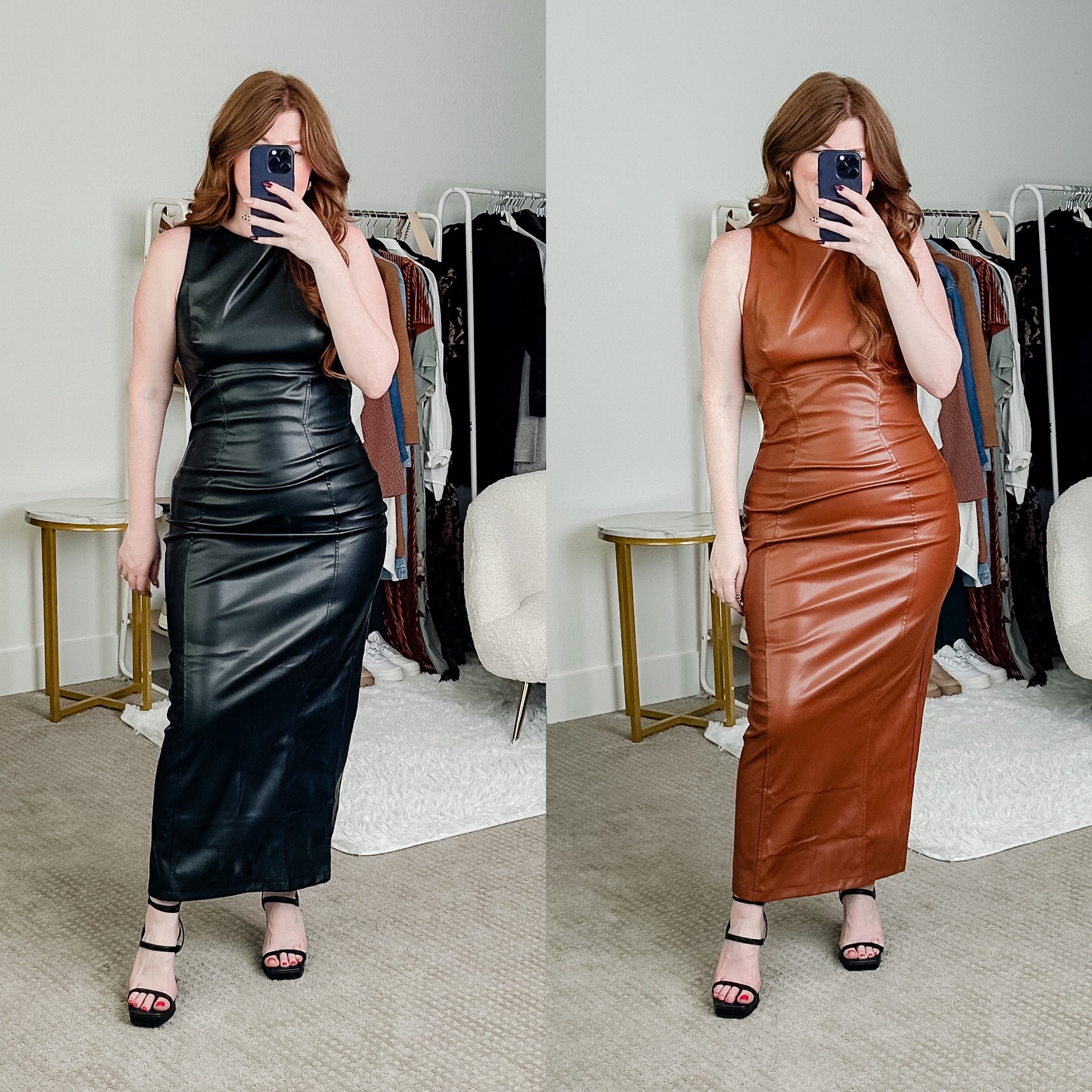 Long Leather Dress