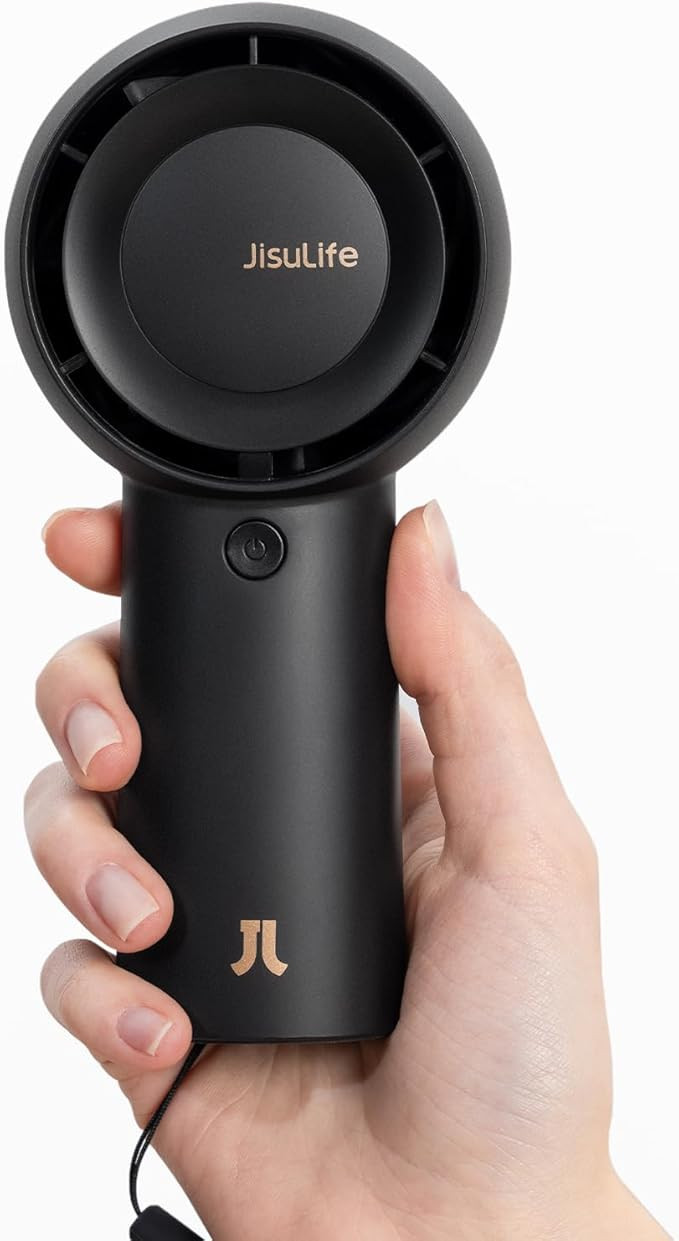 JISULIFE Portable Handheld Turbo Fan [18H Max Cooling Time], 6000mAh USB Rechargeable Personal Ba... | Amazon (US)