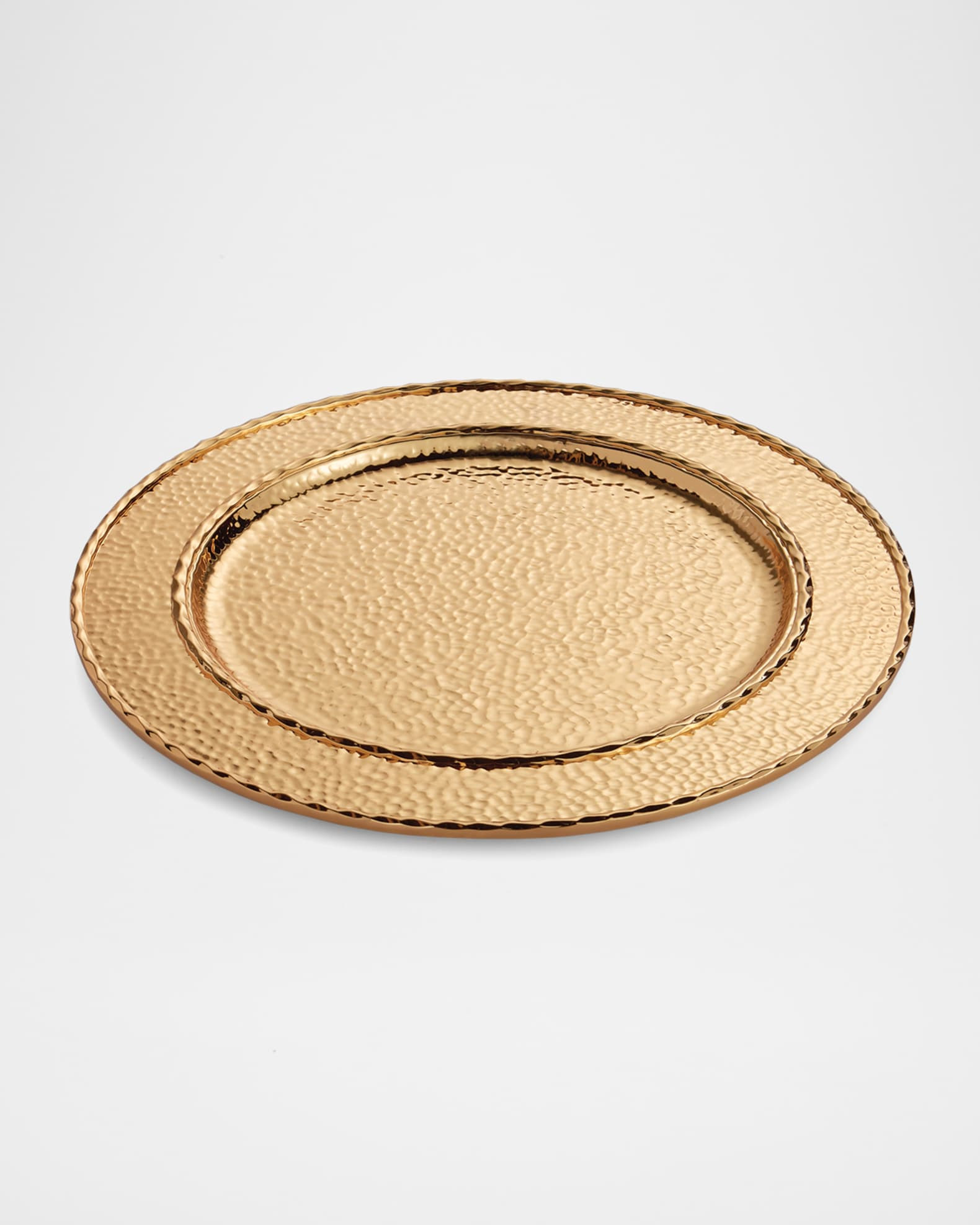 Hammertone Goldtone Charger | Neiman Marcus