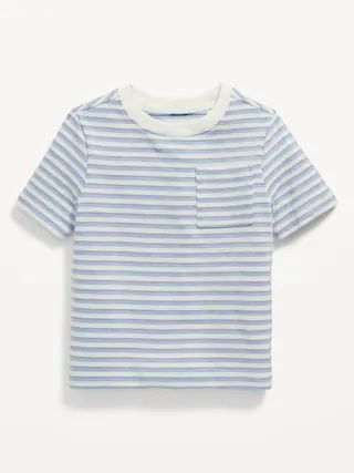 Short-Sleeve Striped Pocket T-Shirt for Toddler Boys | Old Navy (US)