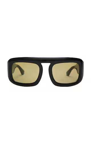 Aries Sunglasses in Gloss Black & Olive Green | Revolve Clothing (Global)