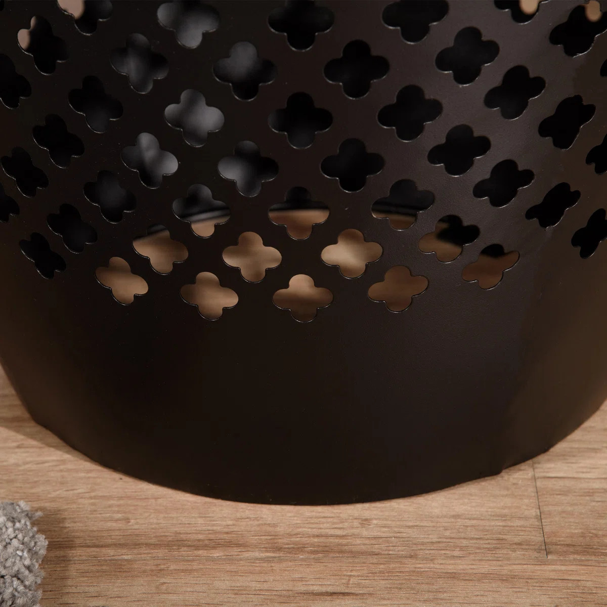 Evatt 12.5" Steel Patio End Table, Round Hollow Drum Side Table, Accent Table for Indoor and Outd... | Wayfair North America