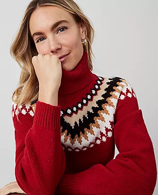 Ann Taylor Fair Isle Turtleneck Sweater | Ann Taylor (US)