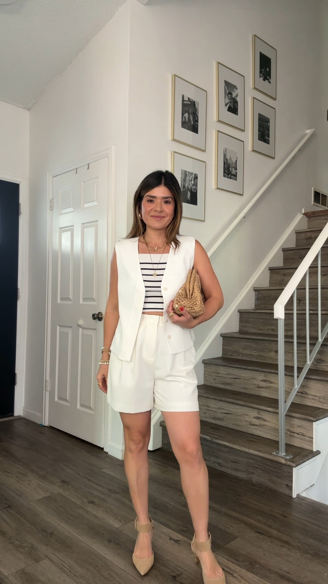 Another chic outfit from Goelia! I absolutely loved the quality of these pieces. They all run tts. Use code CAR10 for 10% off! 
Top size xs
Vest size xs
Shorts size 25
Goelia, white outfit, chic white outfit, striped top, white shorts, white trouser shorts

#LTKFindsUnder50 #LTKFindsUnder100 #LTKStyleTip