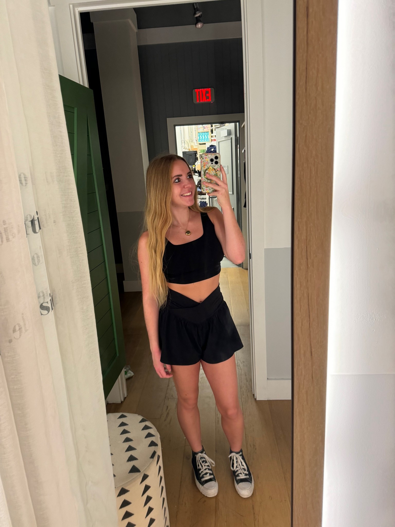 all black outfit for tax free Saturday here at aerie! these crossover flowy shorts and wrap back top from aerie are some of my favorite activewear pieces! so cute and comfy 🖤

#LTKStyleTip #LTKActive #LTKFindsUnder50