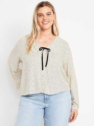 Crepe Button-Down Top | Old Navy (US)