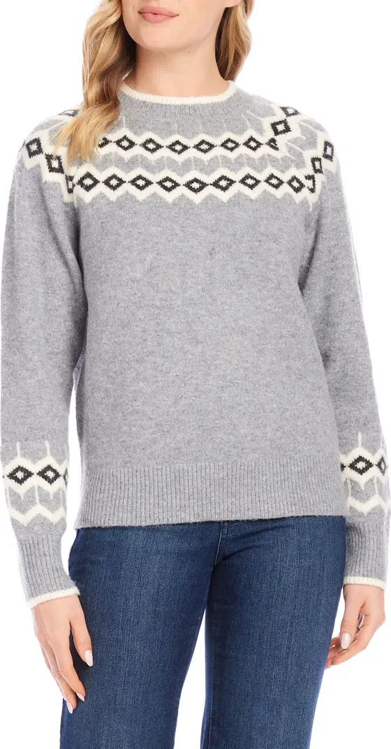 Karen Kane Fair Isle Jacquard Sweater | Nordstrom | Nordstrom