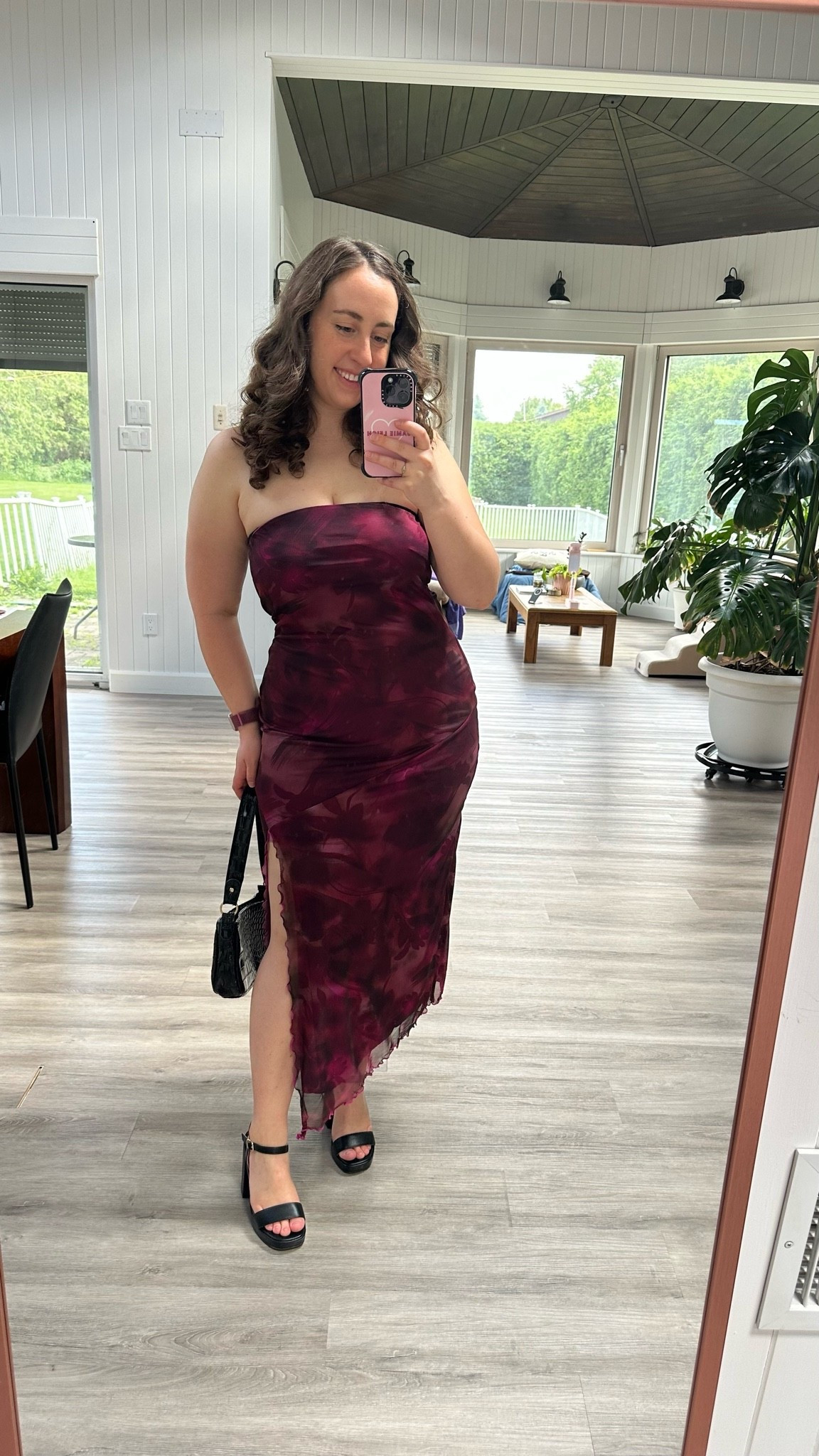 The perfect mesh strapless from Urban Outfitters! Love that it has the high slit and the silicone to keep it in place all night!

#LTKcanada #LTKdresses #LTKsummer