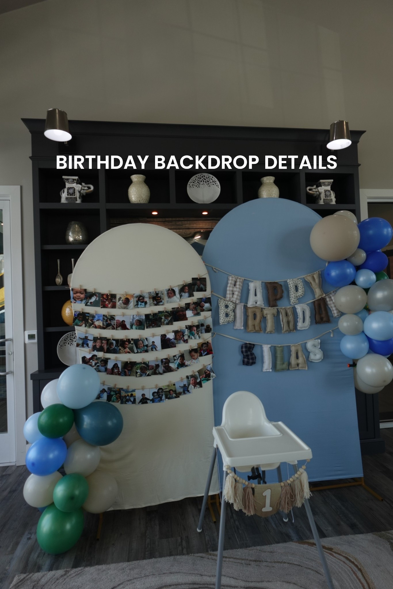 birthday backdrop details from baby boys birthday party 🩵🤍

#LTKBaby