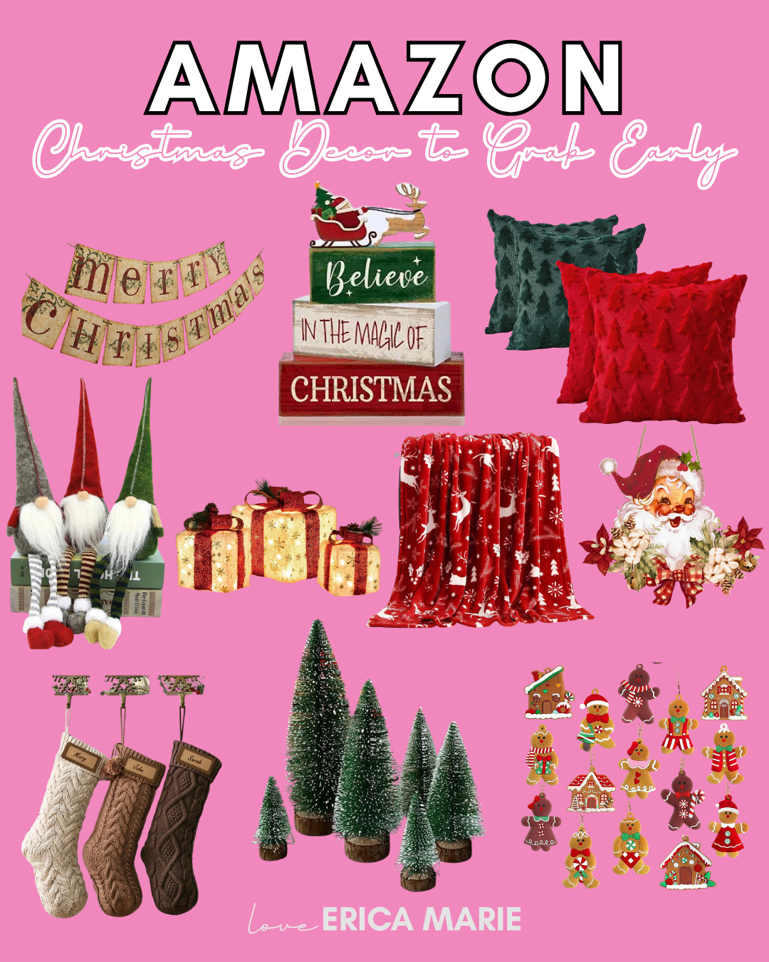 I know it’s early, but I couldn't wait to share these! How cute is this holiday decor? Grab your favorites early before they sell out or the prices go up right before Christmas!

#ChristmasDecor #HolidayDecor #EarlyChristmas #FestiveHome #HolidayShopping  

 #LTKSeasonal #LTKHome #LTKSaleAlert