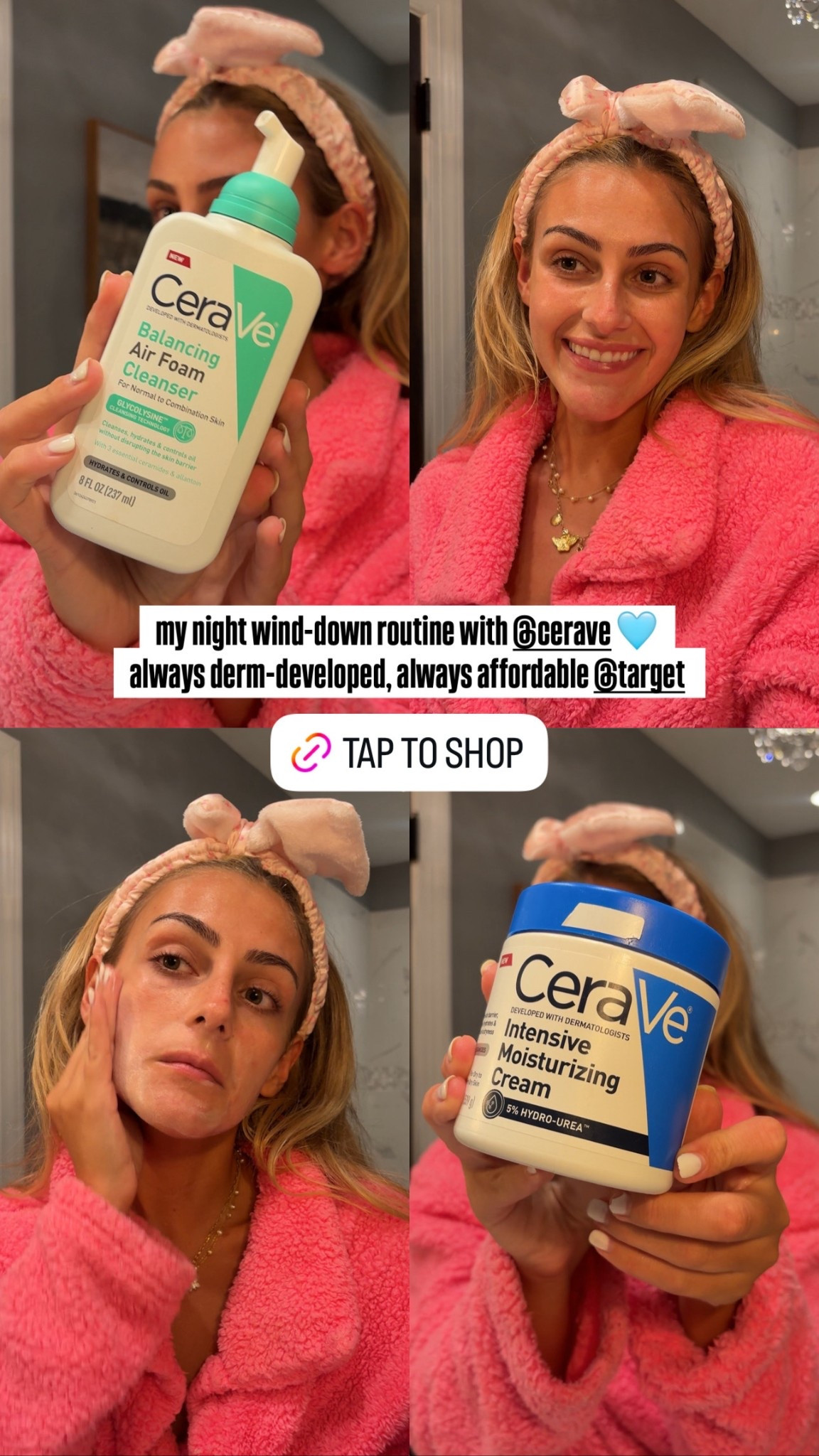 #ad Winding down with my nightly @cerave routine ✨

I’ve partnered with @cerave + @target to share how I calm and support my skin barrier at night: 💧 Balancing Air Foam Cleanser — light, refreshing, and gentle 🤍 Intensive Moisturizing Cream — rich, soothing hydration

Developed with dermatologists and always focused on protecting my skin barrier 🛒

#ceravepartner #targetpartner #developedbyderms #target