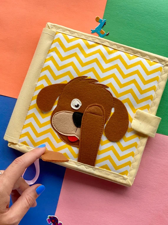 Quiet busy book, Felt book Dog, baby activity book, My Doggy book, handmade quiet book, baby Mont... | Etsy (US)