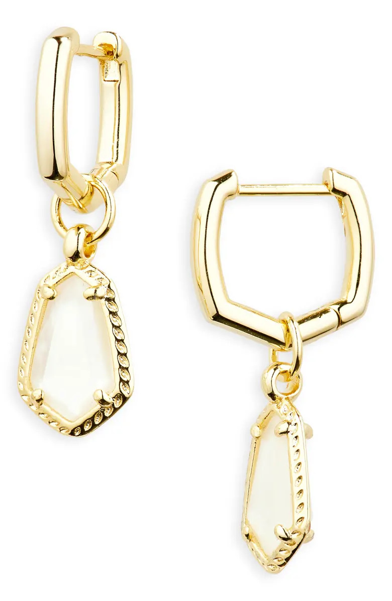 Alexandria Geometric Drop Huggie Hoop Earrings | Nordstrom