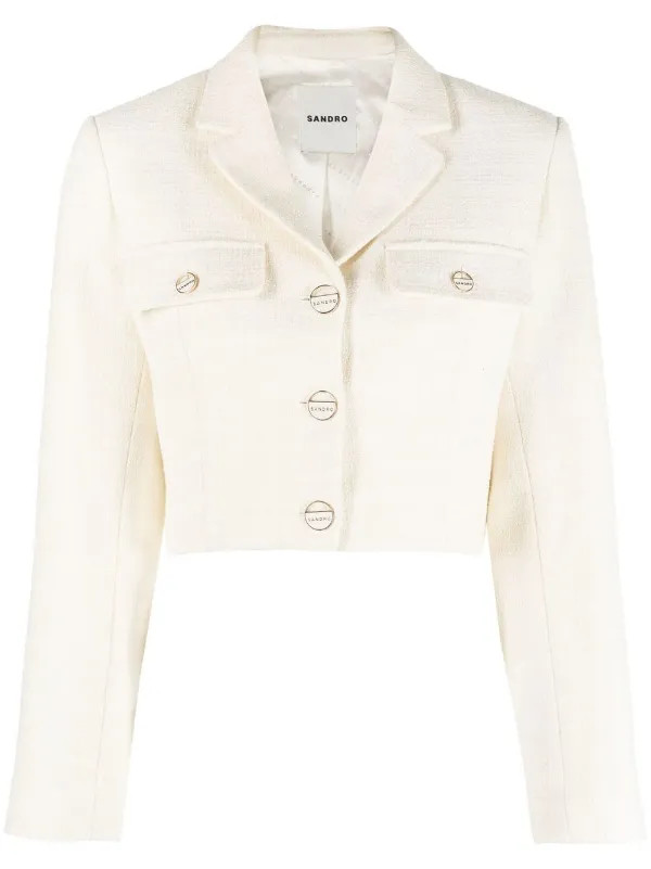 cropped tweed jacket | Farfetch Global