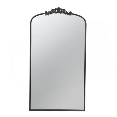66" X 36" Full Length Mirror, Arched Mirror Hanging Or Leaning Against Wall, Large Black Mirror For Living Room | Wayfair North America