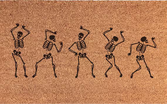 Dancing Skeleton Doormat - Etsy | Etsy (US)