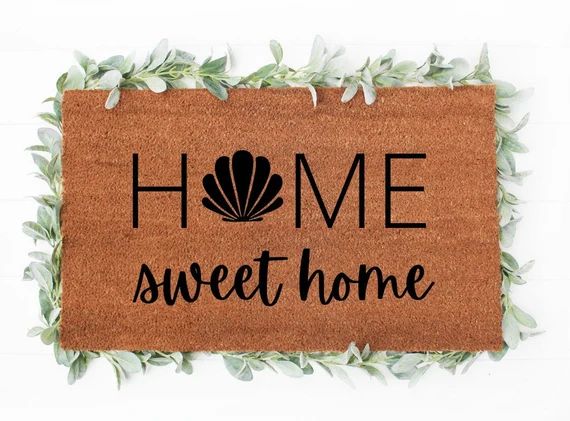 Home Sweet Home Seashell Doormat Seashell Doormat Spring or | Etsy | Etsy (US)