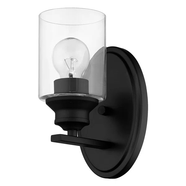 Powell 1 - Light Dimmable Matte Black Armed Sconce | Wayfair North America