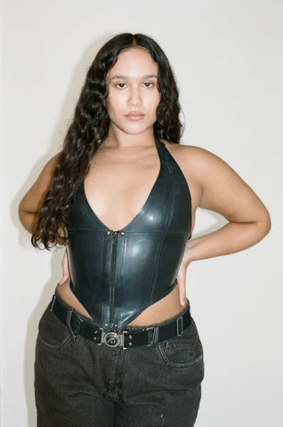 MARA CORSET - BLACK LATEX | Miaou