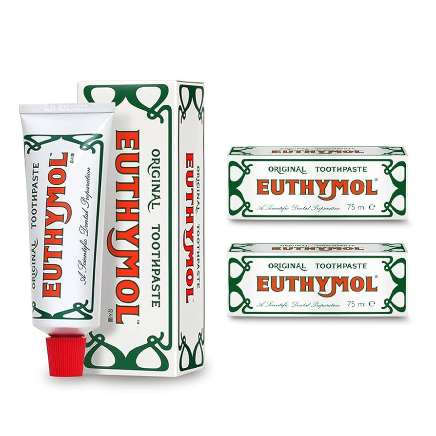Euthymol Original Toothpaste Bundle – 2 x 75ml Fluoride-Free Toothpaste for Plaque Removal, Ant... | Amazon (UK)