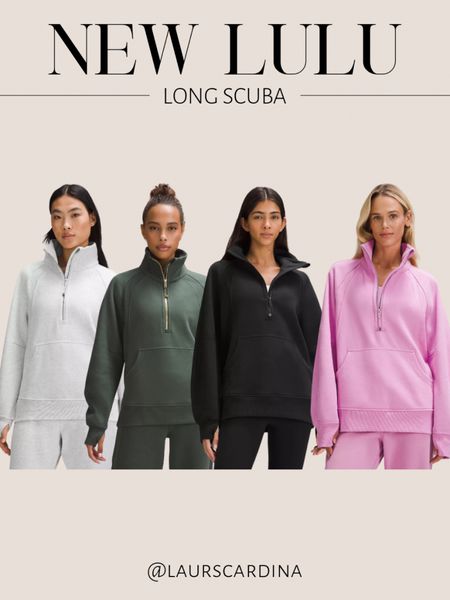 The new scuba from Lululemon is a longer length than the original and comes in multiple colors. 

Quarter zip, pullover sweatshirt, athleisure, workout outfit 

#LTKstyletip #LTKfitness