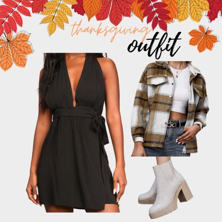 thanksgiving outfit i wore today! i hope everyone had a great thanksgiving!!

#outfit #holiday #thanksgiving #black #booties #tan #plaid #shacket

#LTKSeasonal #LTKHoliday #LTKstyletip