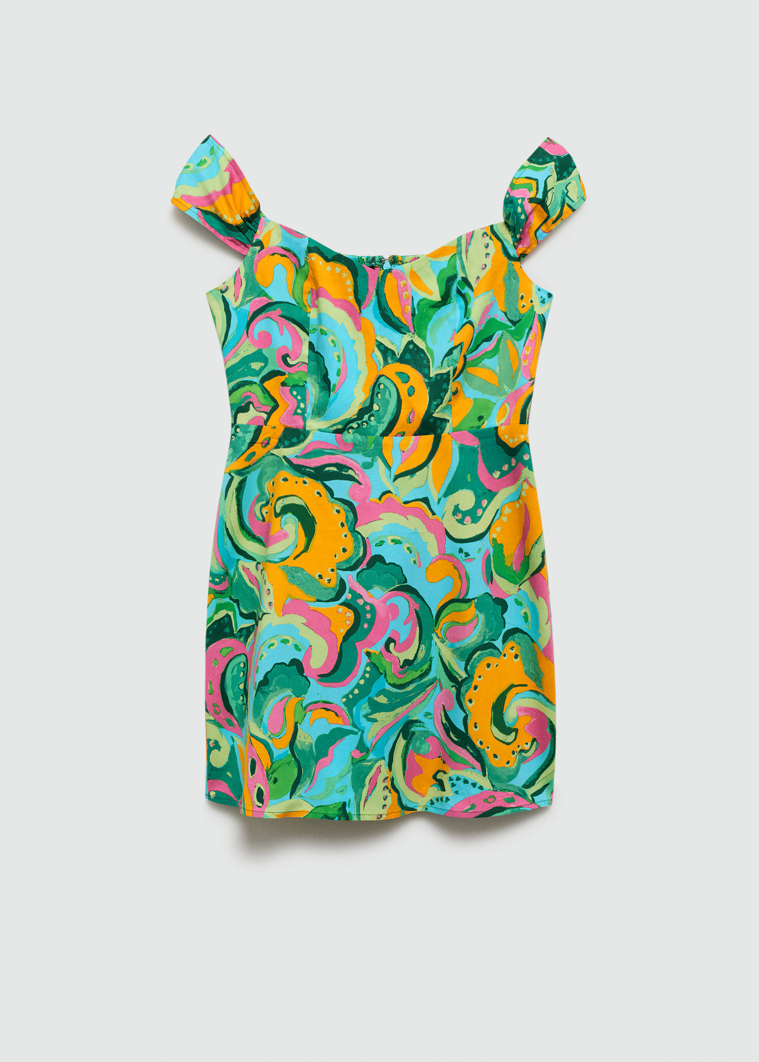 Printed short dress - Woman | MANGO USA | MANGO (US)