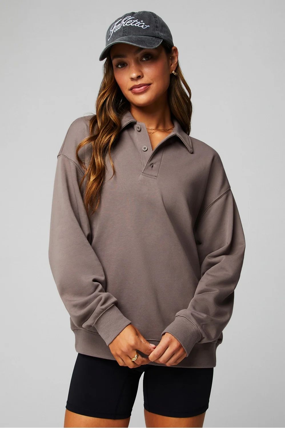 Year Round Terry Polo Sweatshirt | Fabletics - North America