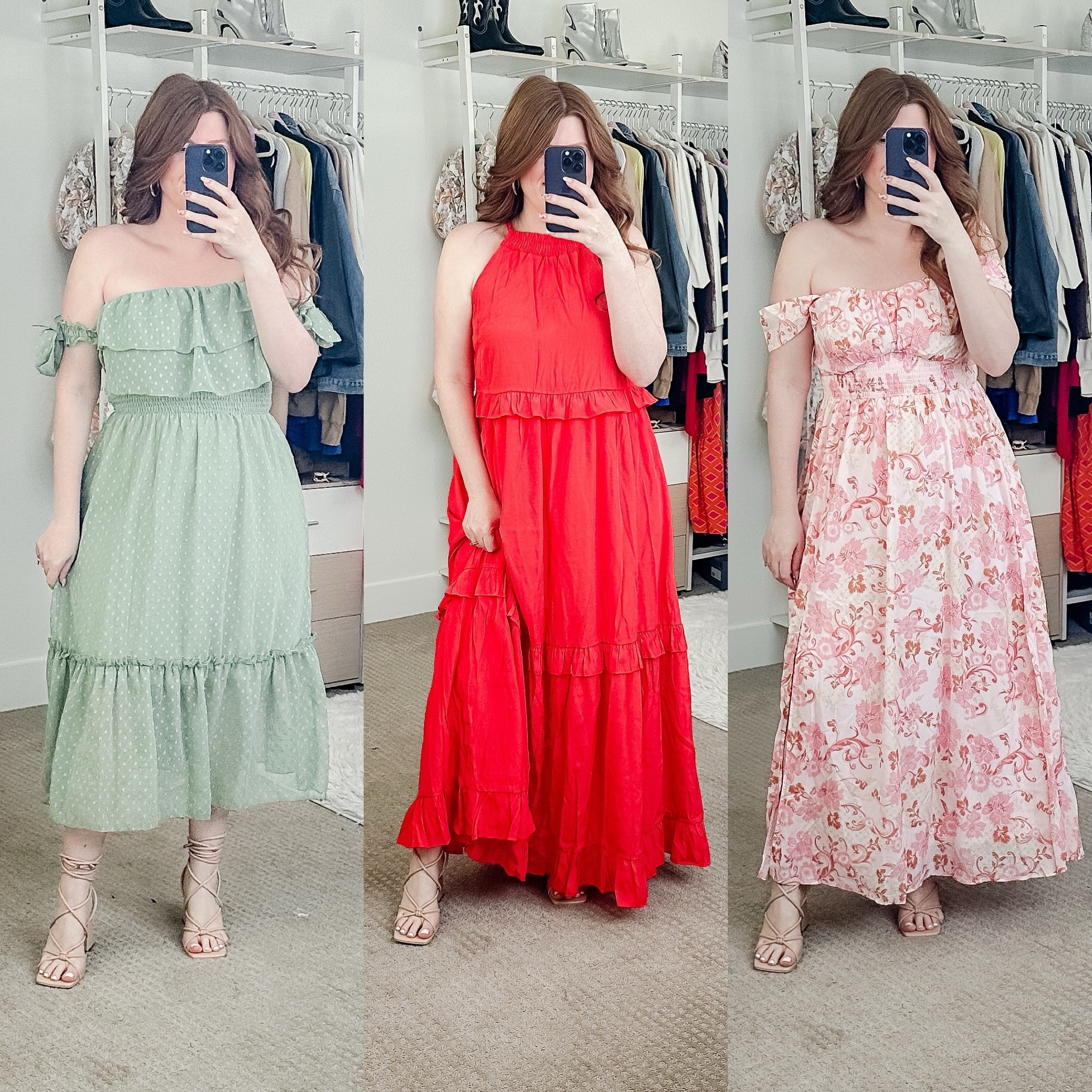 Spring dresses from amazon size medium in all. 

Spring dress. Maxi dress. 

#LTKfindsunder50 #LTKmidsize #LTKSeasonal