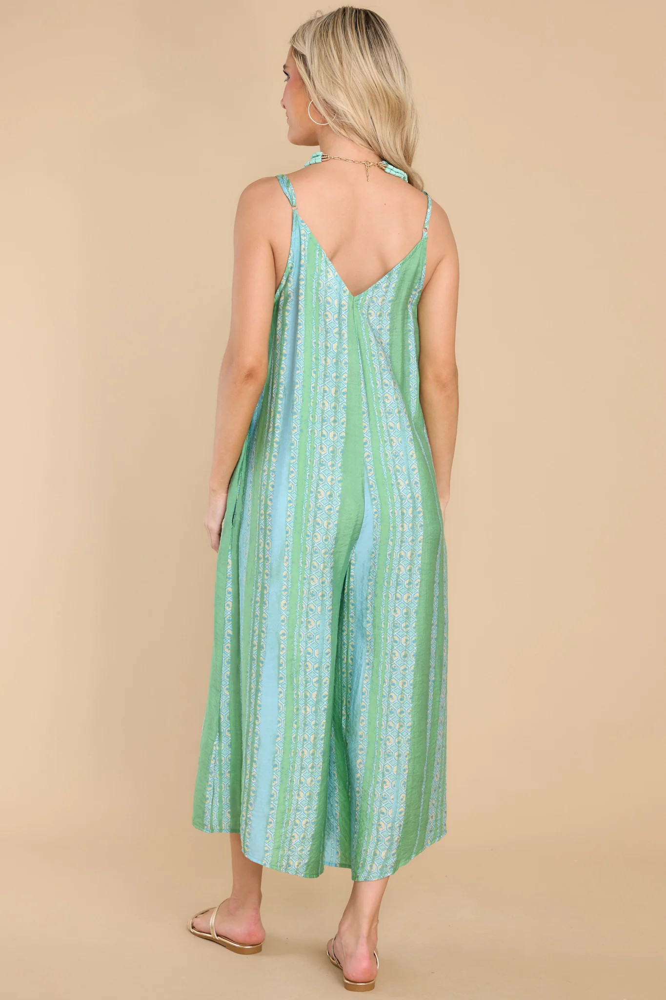 I Needed This Green Multi Print Jumpsuit | Red Dress 