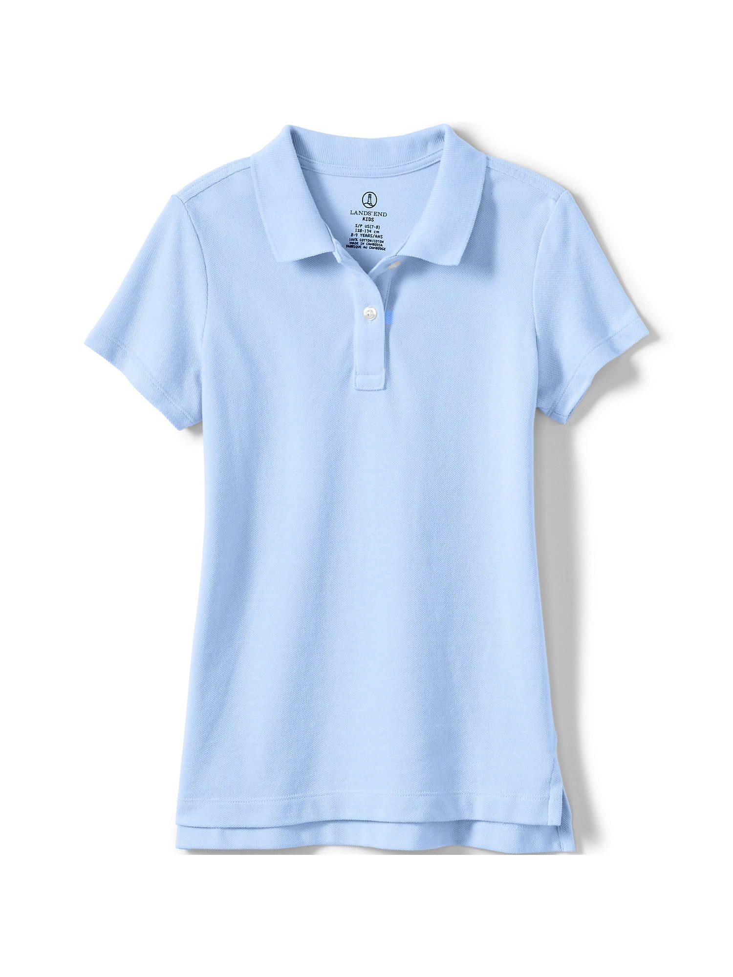Lands' End School Uniform Girls Short Sleeve Feminine Fit Mesh Polo Shirt | Walmart (US)
