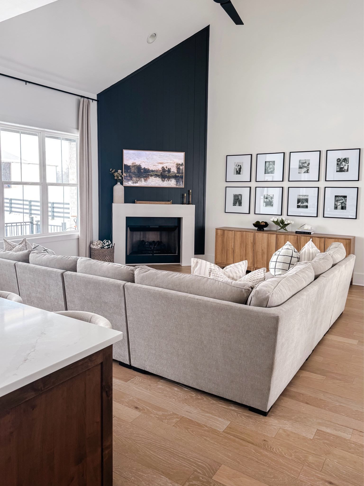 Living Room Couch Sectional, Gallery Wall Frames, Frame TV Art, Fireplace Mantel Decor, Media Console Table, Credenza, Sideboard, Wooden Cabinet, Entryway Table Decor, Modern Farmhouse Living Room Decor, Neutral Home Decor 

#LTKHome