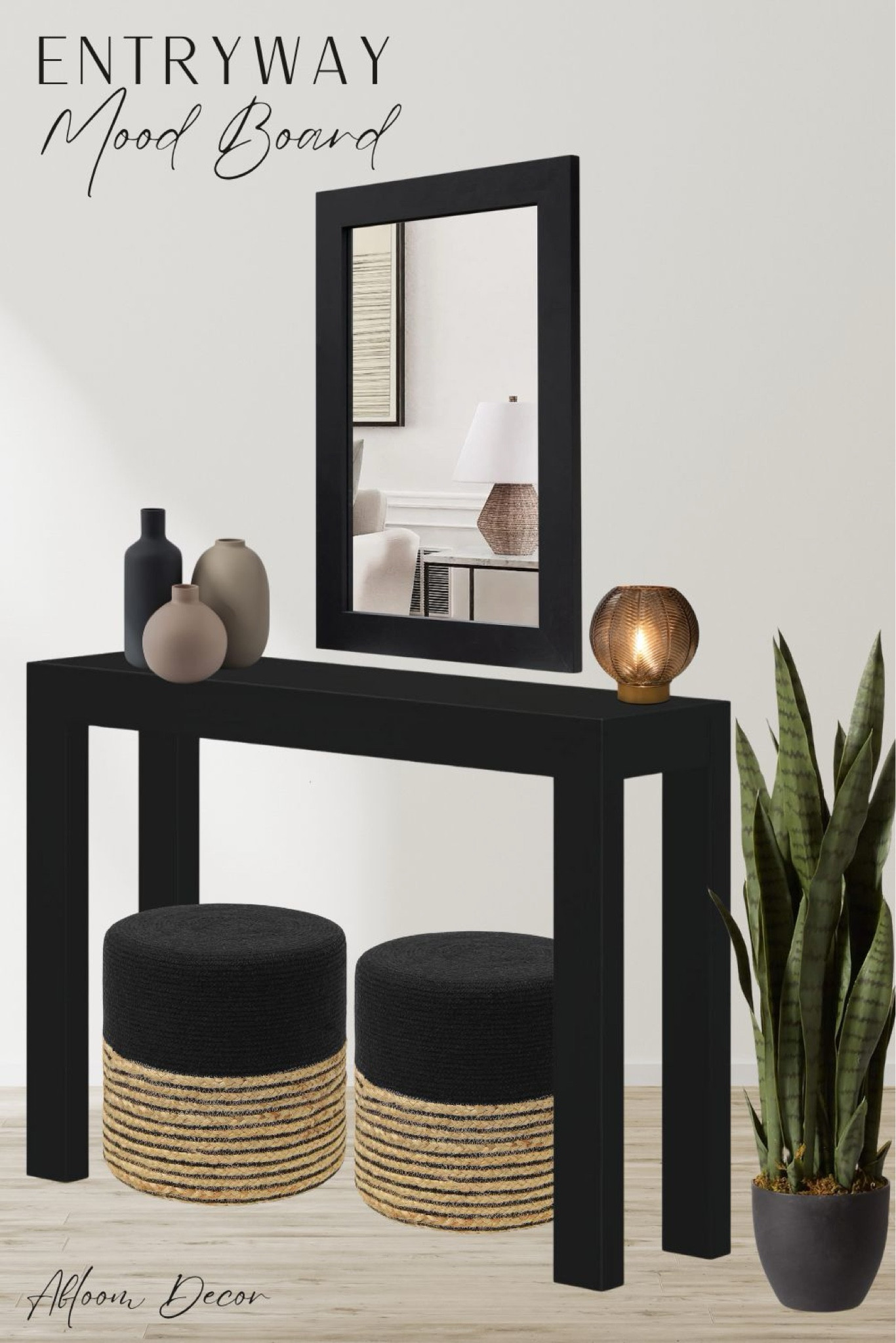 Modern black boho entryway idea!

#LTKhome