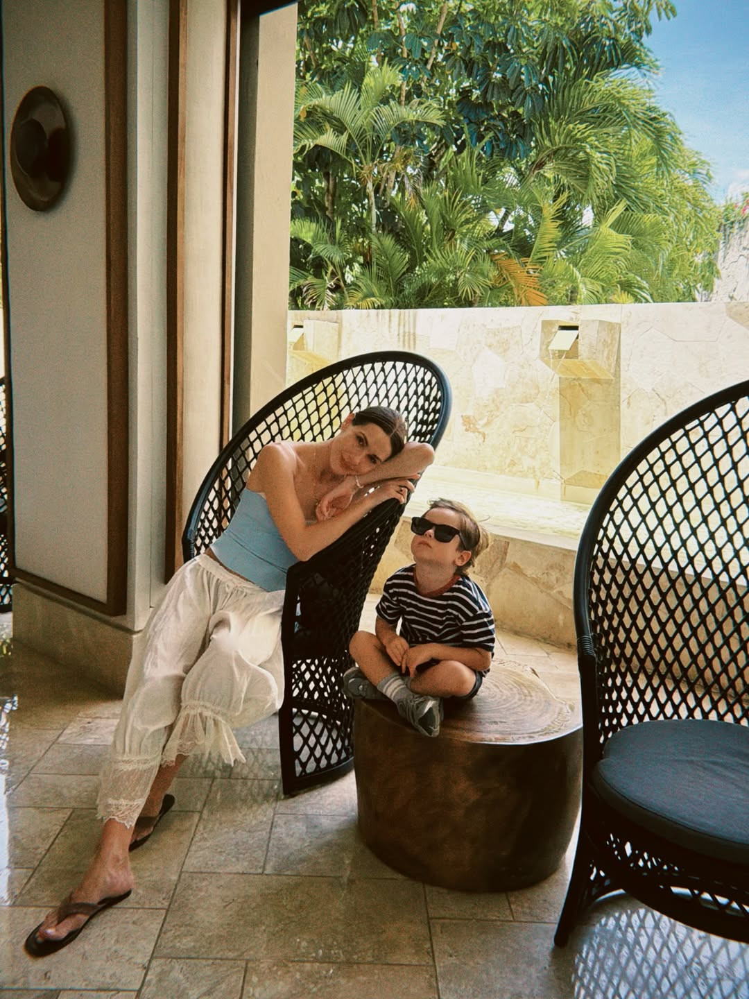 An easy mix of a soft blue top, airy pants, and simple sandals for days spent together. 

 #LTKootd #LTKmomlife #LTKTravel
