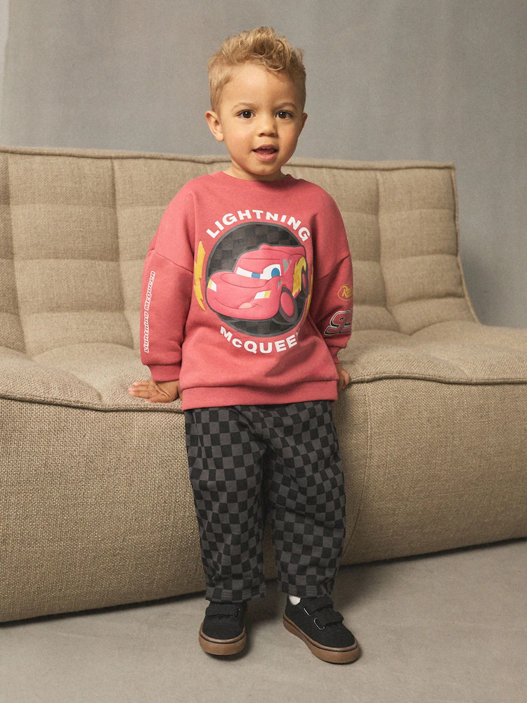 Red Charcoal Cars Crew Sweatshirt and Joggers Set (9mths-8yrs) | Next US