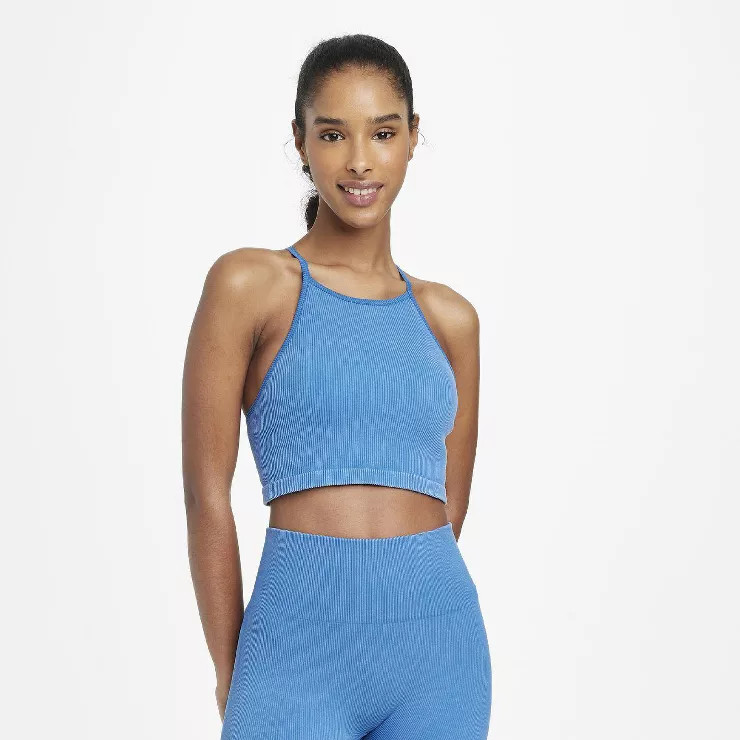Women's Ribbed Seamless High Neck Bra - JoyLab™ | Target