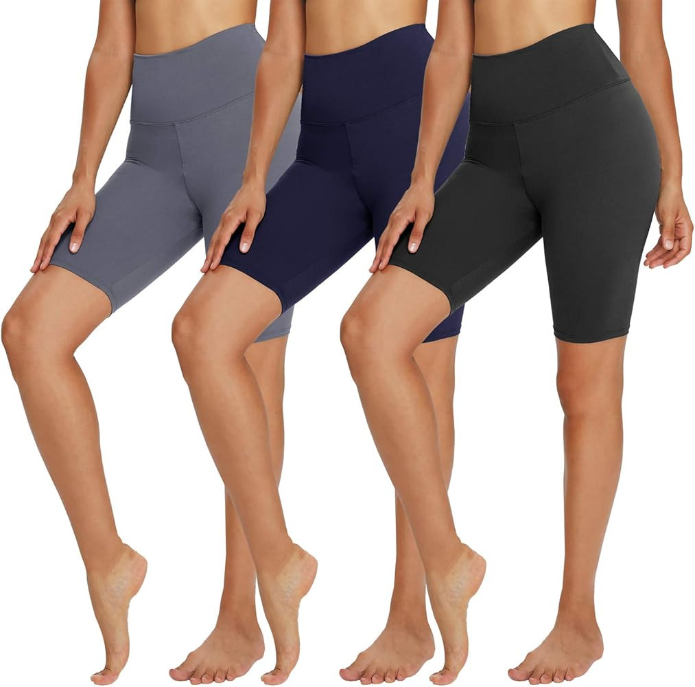 TNNZEET 3 Pack Biker Shorts for Women – 8" Buttery Soft High Waisted Yoga Cycling Workout Short... | Amazon (US)