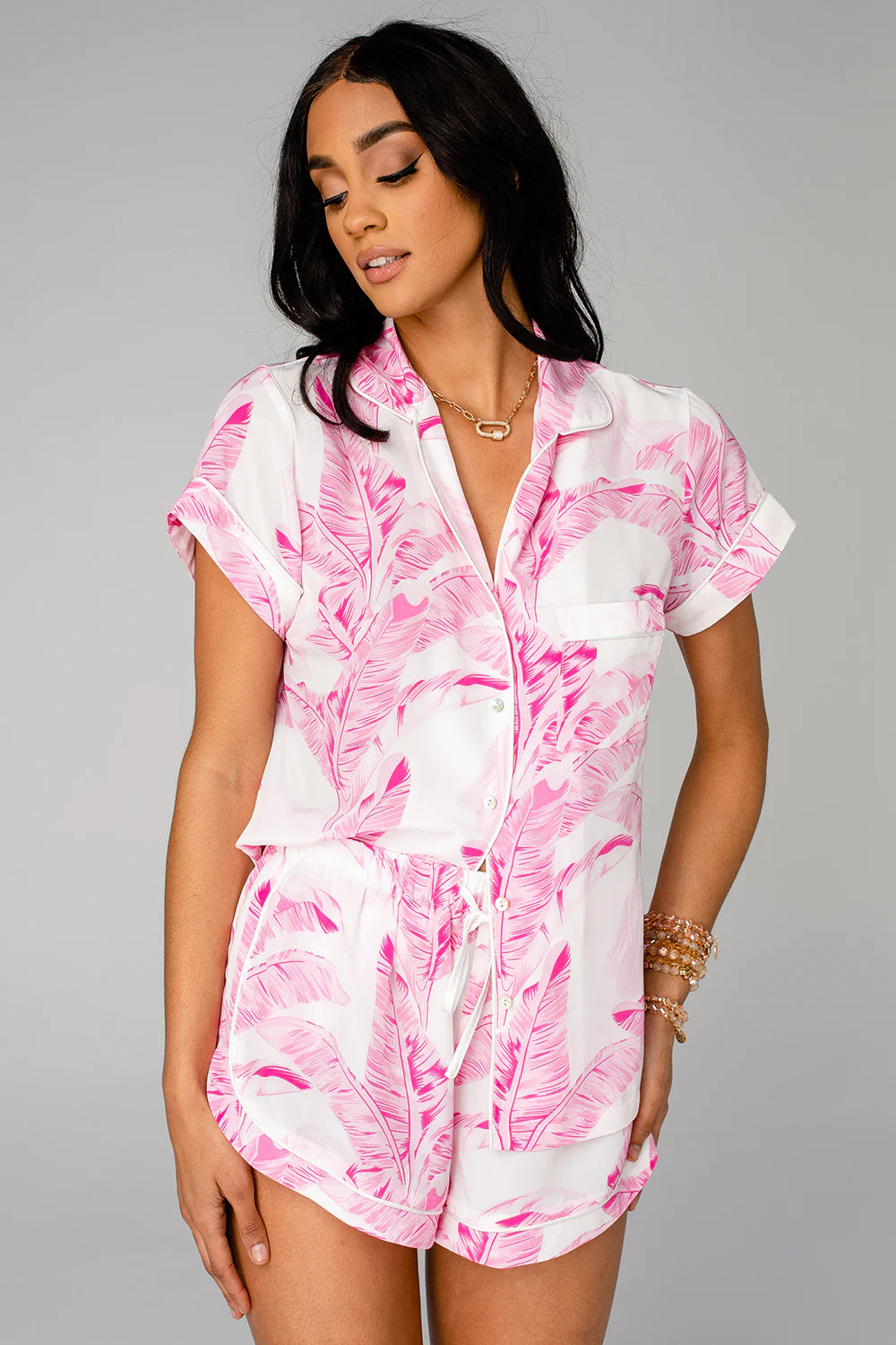 Aurora Pajama Set - Pinkie Palm | BuddyLove