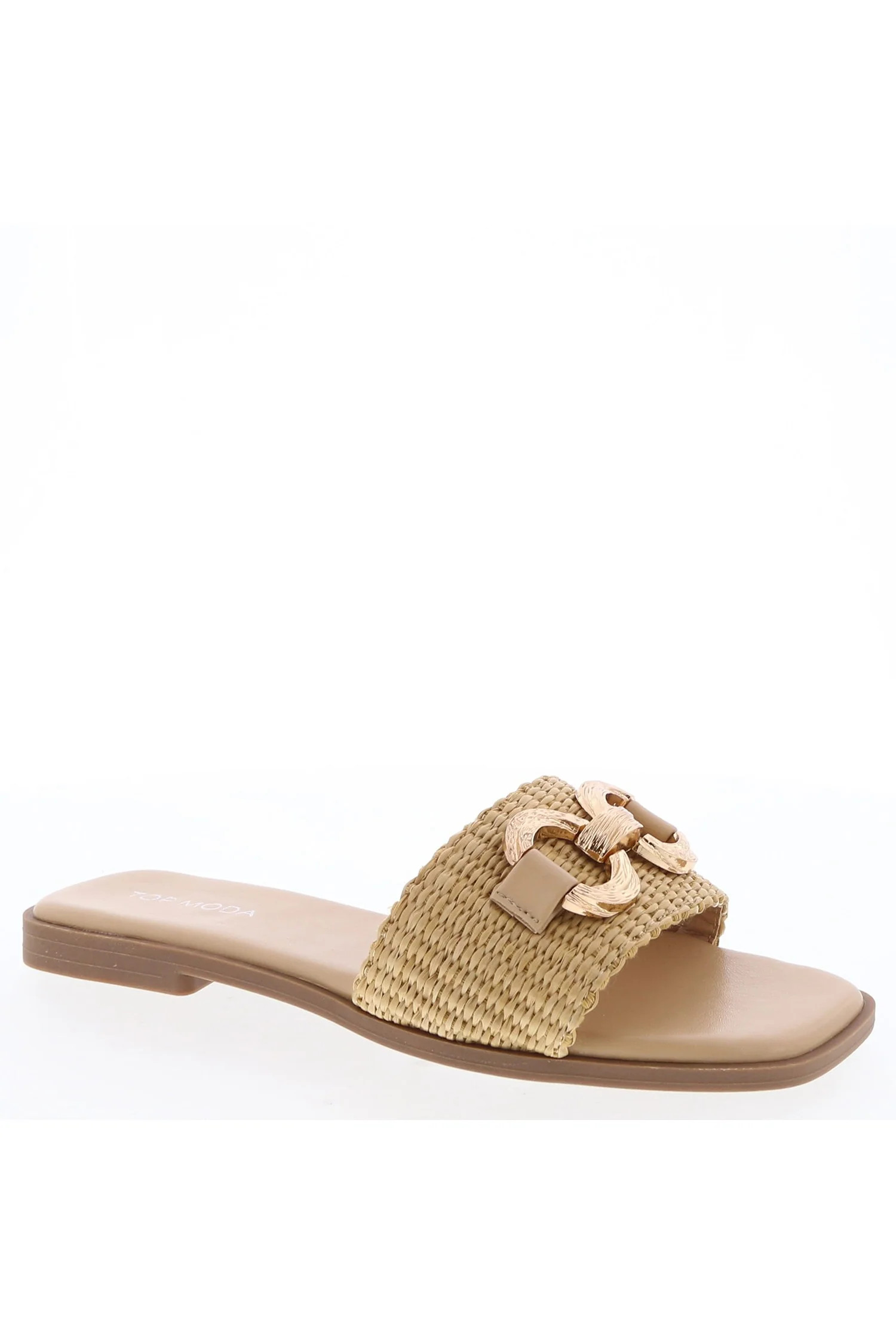 Peyton Buckle Sandals - Beige/Raffia | Fancyd Boutiqe