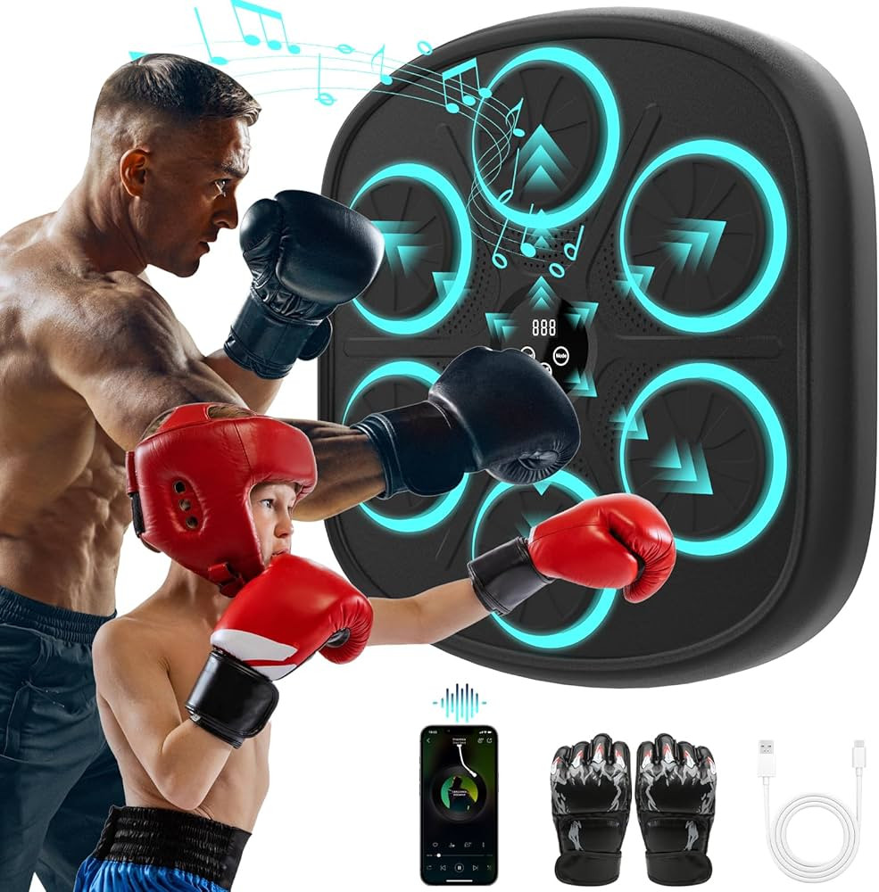 2025 Upgraded Music Boxing Machine for Adults and Kids, Large Size Wall Mounted Boxing Training E... | Amazon (US)