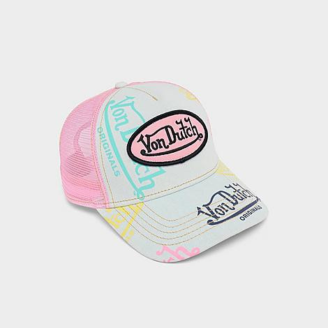 Von Dutch Tagged Trucker Hat in Pink Tint | Finish Line (US)