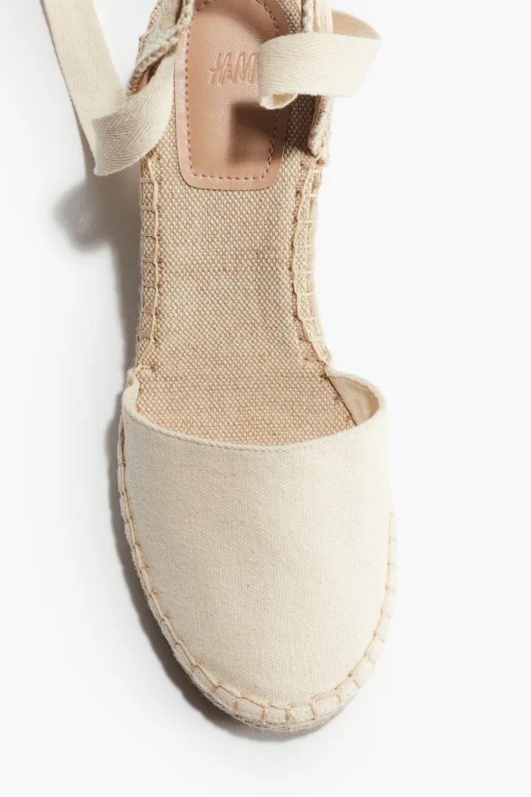 Wedge-heel Espadrilles - High heel - Cream - Ladies | H&M CA | H&M (US + CA)