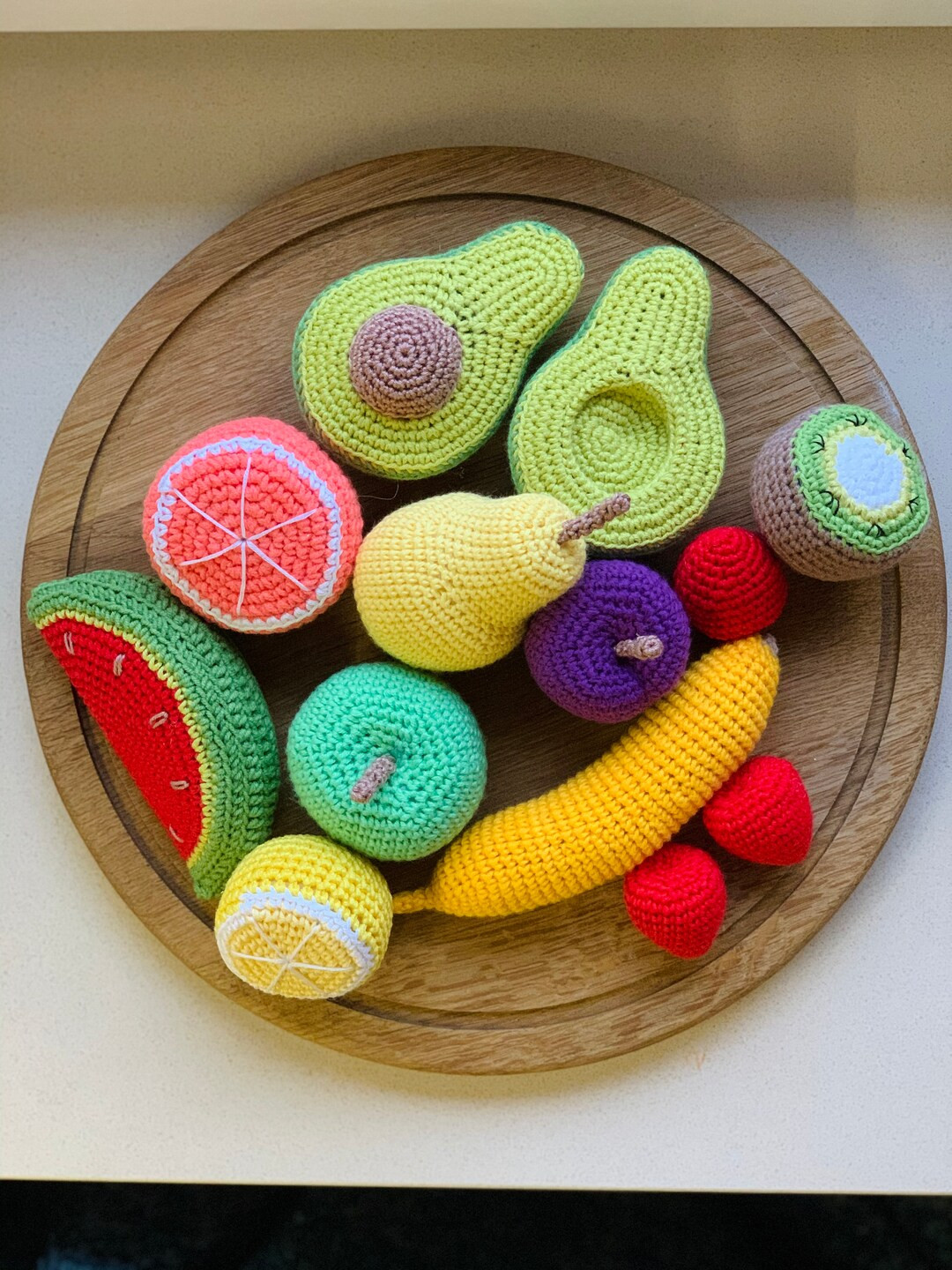 Crochet Fruits(10 Pcs), Montessori Toys, Montessori Baby, Pretend Play, Play Food, Montessori Mat... | Etsy (US)