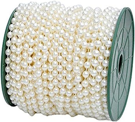 B&S FEEL 5mm Faux Pearl Beads Garland Pearl Bead Roll Strand for Wedding Party Decoration, 99 Fee... | Amazon (US)