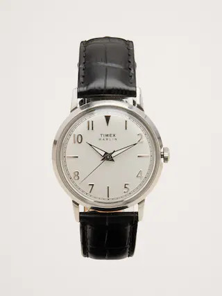 Marlin Quartz 34mm Leather Strap Watch By Timex | Banana Republic (US)
