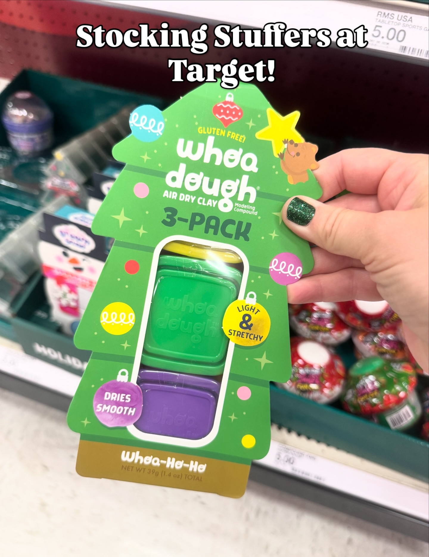 Stocking stuffer section is out at Target! Whoa dough is always a fave for us, sensory fun! Follow + comment “SHOP” for a link! ✨MUST BE FOLLOWING FOR THE LINK TO COME THROUGH✨

#target #targetstyle #paidlink