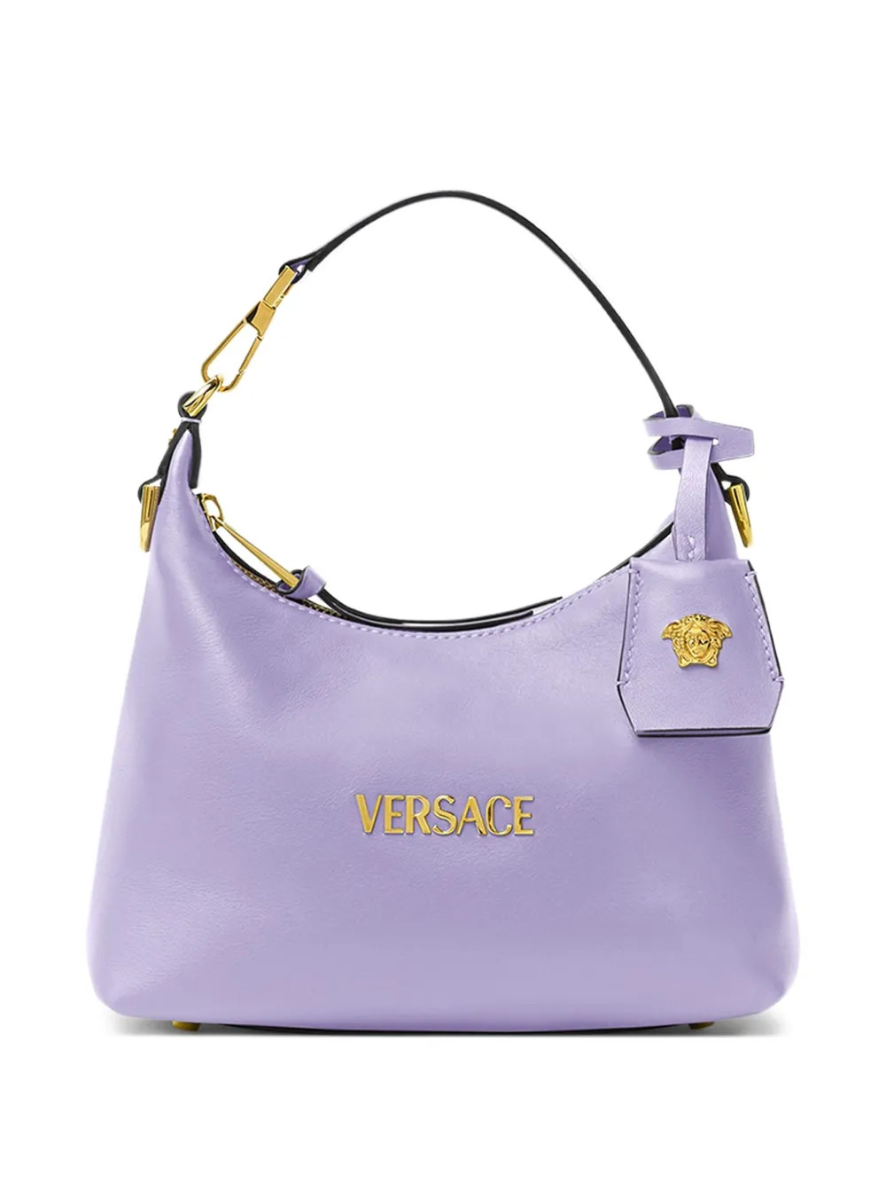 Versace Tag Hobo Bag | Purple | FARFETCH | Farfetch Global