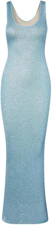 YELLOOP Knit Maxi Dress Long Bodycon Dresses Old Money Elegant Cocktail Long Sweaters Y2k | Amazon (US)