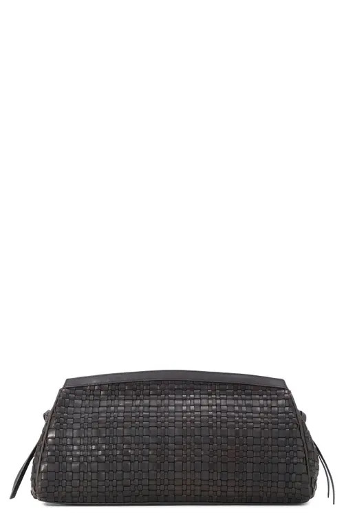 STAUD Maude Soft Leather Clutch in Espresso Woven at Nordstrom | Nordstrom