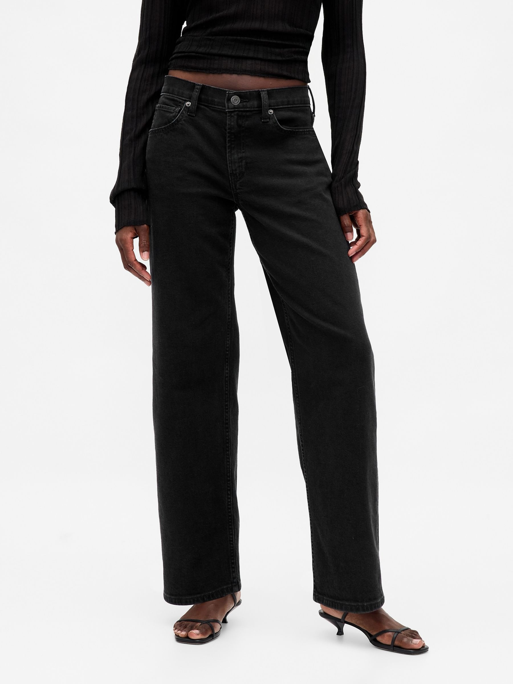 Black Low Rise 90s Loose Jeans | Gap | GAP UK